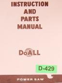 DoAll-Doall 36-2, Contour Sawing machine Replacement Parts Manual Vintage 1938-36-36-2-06